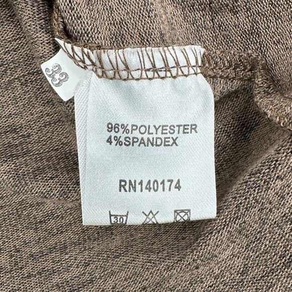 Reborn Brown Black Plaid Pattern Button Detail Long Sleeve Color Block Tunic 1XL - Picture 5 of 8